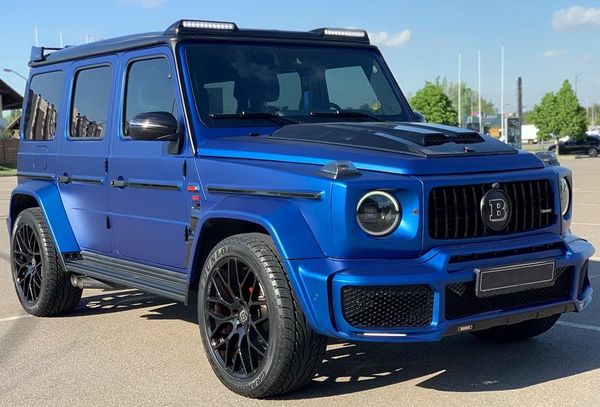 Mercedes-Benz G800 Brabus «Кубик» синий — аренда на свадьбу в Киеве